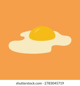 Omelet vector icon. breakfast vector poster design with eggs. fried egg day. half fry for breakfast. egg breakfast good morning vector poster. vector illustration. EPS 10 .