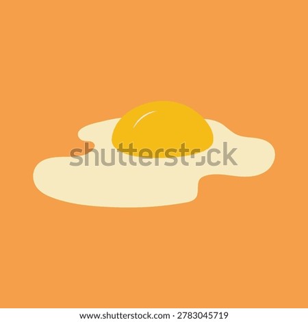 Omelet vector icon. breakfast vector poster design with eggs. fried egg day. half fry for breakfast. egg breakfast good morning vector poster. vector illustration. EPS 10 .