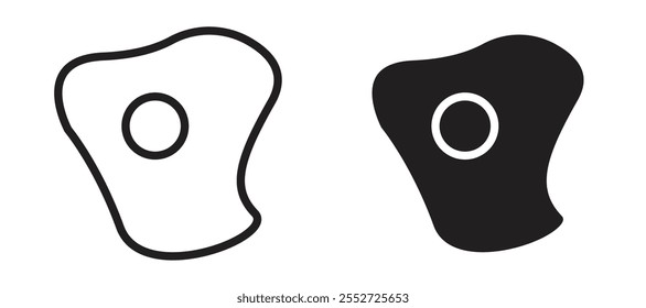 Conjunto de íconos de Vector de tortilla con estilo relleno y delineado en negro.