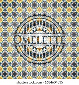 Emblema de estilo árabe omelet. Decoración árabe.