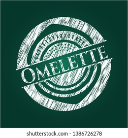 Omelette chalk emblem. Vector Illustration. Detailed.
