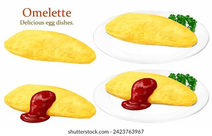 
Omelette Egg Cooking omelet rice egg dish