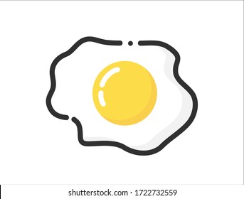 Omelette icon. Egg white vector design. Fried egg vector design. 