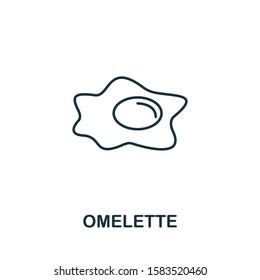 Omelette icon from fastfood collection. Simple line element Omelette symbol for templates, web design and infographics