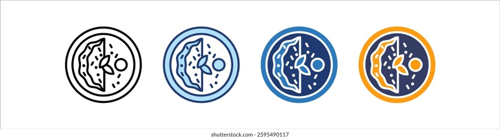 Omelette Icon Set Multiple Style Collection