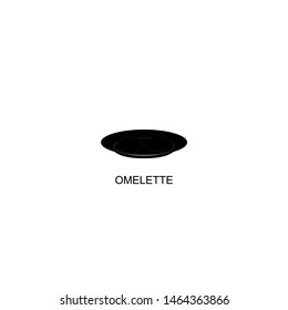 omelette icon vector black design