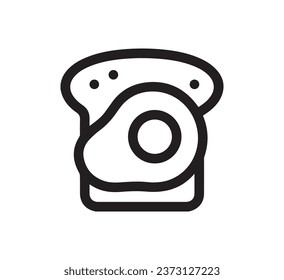 Omelette icon vector. Linear style sign for mobile concept and web design. Omelette symbol illustration. Pixel vector graphics - Vector.