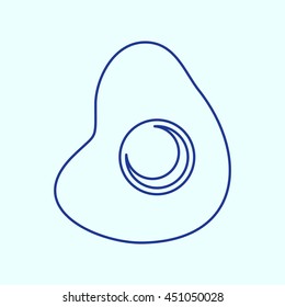 Omelette Line icon. Eps-10.