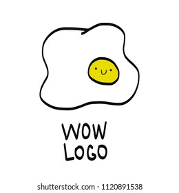 Omelette logo illustration