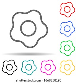 omelette multi color style icon. Simple thin line, outline vector of web icons for ui and ux, website or mobile application