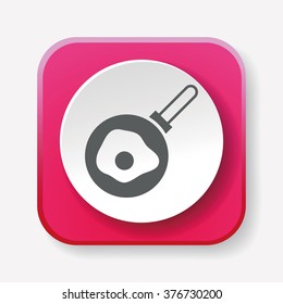 Omelette pan icon