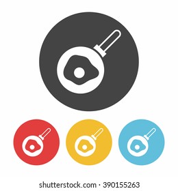 Omelette pan icon