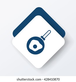 Omelette pan icon