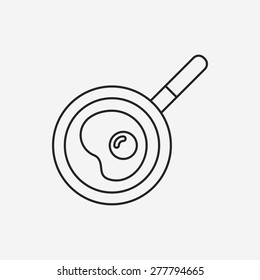 Omelette pan line icon