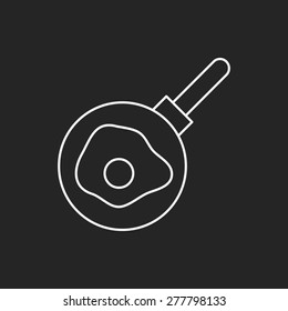 Omelette pan line icon