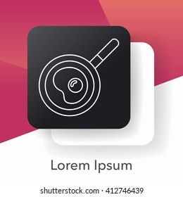 Omelette pan line icon