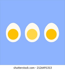 omelette vector hand drawing illustration isolated on white background, boiled eggs vector illustration 
