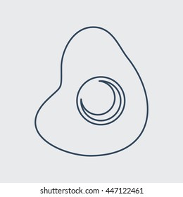 Omelette Vector Line Icon. Eps.-10.