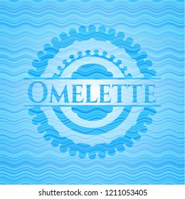 Omelette water wave concept emblem background.
