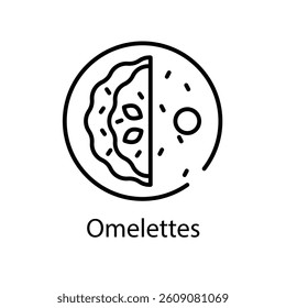 Omelettes vector icon stock illustration