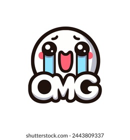 omg chat sticker t shirt vector illustration template design