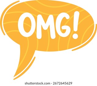 Omg comic speech bubble vector illustration