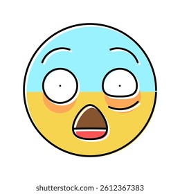omg emoji color icon vector. omg emoji sign. isolated symbol illustration
