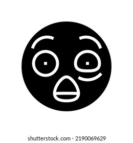 Omg Emoji Glyph Icon Vector. Omg Emoji Sign. Isolated Symbol Illustration