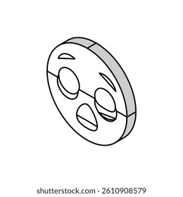 omg emoji isometric icon vector. omg emoji sign. isolated symbol illustration