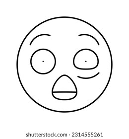 omg emoji line icon vector. omg emoji sign. isolated contour symbol black illustration