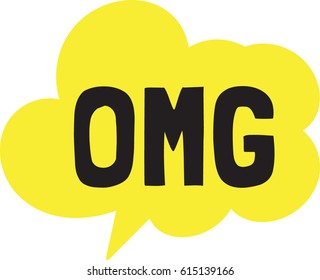 OMG Expression Party props for marriage, bachelor party, house party, event. vector illustration.