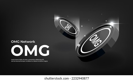 Banner de concepto de criptografía de moneda de OMG Network (OMG).