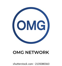 OMG Network Cryptocurrency token icon. OMG token symbol. Cryptocurrency vector icon. Flat Vector illustration - Vector