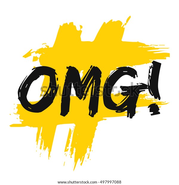 Omg Oh My God Brush Lettering Stock Vector Royalty Free 497997088