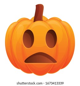 Icono de calabaza. Caricatura del icono vectorial de calabaza omg para el diseño web aislado en fondo blanco