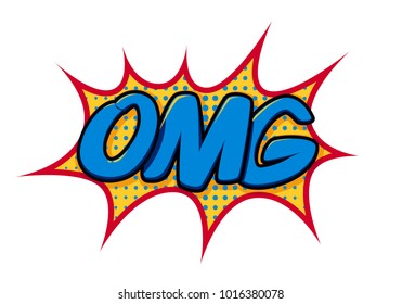 OMG! speech bubble in retro style