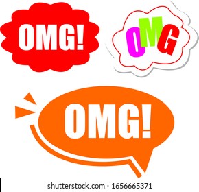 OMG. Vector icons for design, eps 10