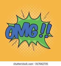 OMG!! Wording Sound Effect for Comic Speech Bubble