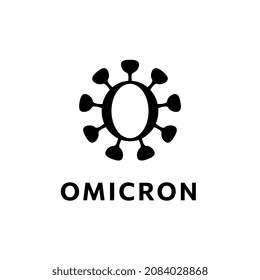 Omicron B.1.1.529 variant of Coronavirus Mutation. New version of coronavirus SARS-CoV-2. Virus COVID-19 viral pandemic. Vector illustration. 