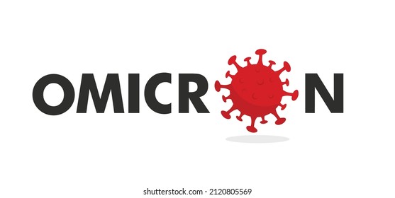 Omicron corona virus logo vector