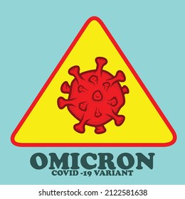 omicron covid - 19 variant vector cartoon design