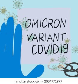 Omicron COVID-19, a coronavirus microbe.