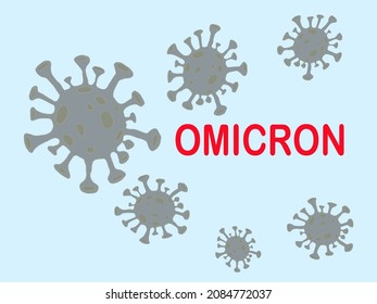 Omicron COVID-19, un microbio de coronavirus.