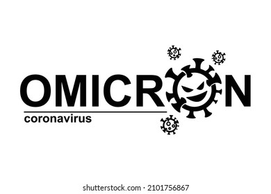 Omicron icon isolated on white background vector illustration.