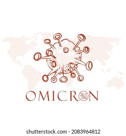 omicron, New coronavirus variant. Vector illustration design.
 
