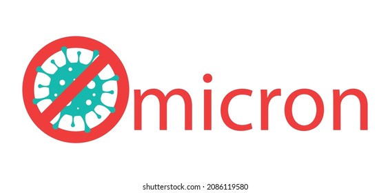 Omicron. New mutation of the coronavirus. COVID-19. Abstract model of virus strain