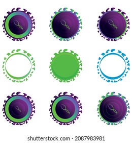 Omicron Ovid 19 Virus Illustration Design