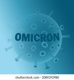  Omicron stoppen. Coronavirus Bakterien, ein neuer Stamm. Beenden Sie die Infektionen und stoppen Sie das Coronavirus, Typ des Virus 2019-CoV