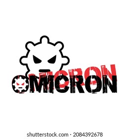 OMICRON Text vector, for poster design.