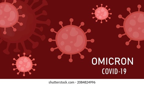 Omicron variant B.1.1.529 of COVID-19. New strain of coronavirus. vector illustration